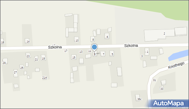 Ruszcza, Szkolna, 9, mapa Ruszcza