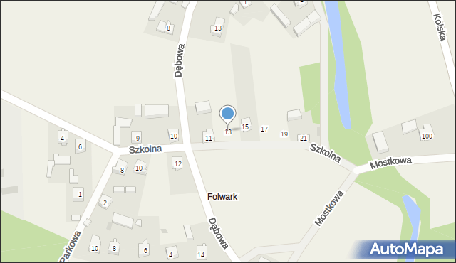 Ruszków Pierwszy, Szkolna, 13, mapa Ruszków Pierwszy