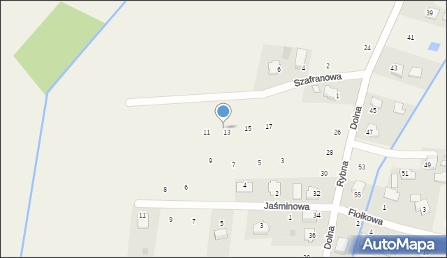 Rybna, Szafranowa, 15b, mapa Rybna