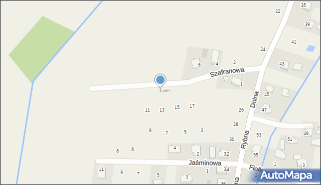 Rybna, Szafranowa, 15c, mapa Rybna