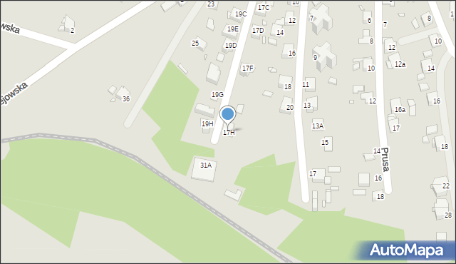 Rybnik, Szulika Józefa, 17H, mapa Rybnika