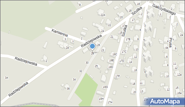 Rybnik, Szulika Józefa, 28, mapa Rybnika