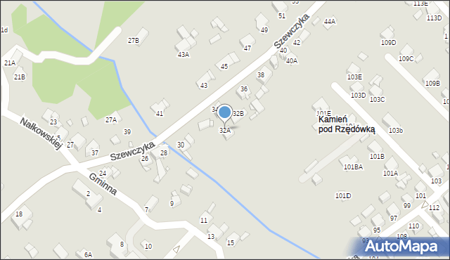 Rybnik, Szewczyka Alojzego, 32A, mapa Rybnika