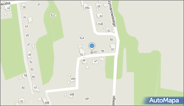 Rybnik, Szymanowskiego Karola, 53, mapa Rybnika