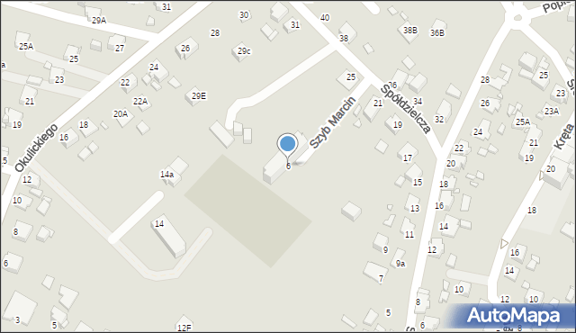 Rybnik, Szyb Marcin, 6, mapa Rybnika