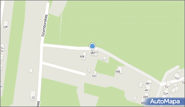 Rybnik, Szymborskiej Wisławy, 66C, mapa Rybnika