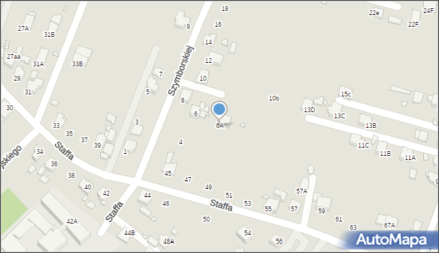 Rybnik, Szymborskiej Wisławy, 6A, mapa Rybnika