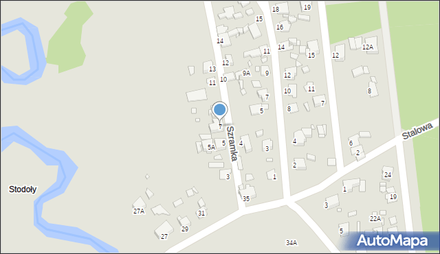 Rybnik, Szramka Emila, ks., 7, mapa Rybnika