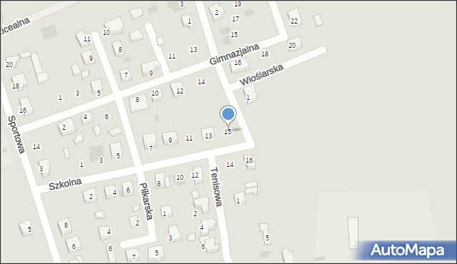 Rychwał, Szkolna, 15, mapa Rychwał