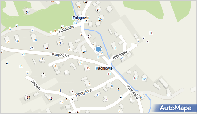 Rychwałdek, Szkolna, 1, mapa Rychwałdek