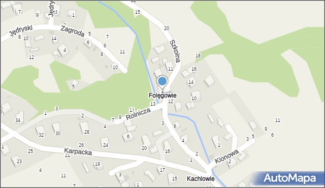 Rychwałdek, Szkolna, 7, mapa Rychwałdek