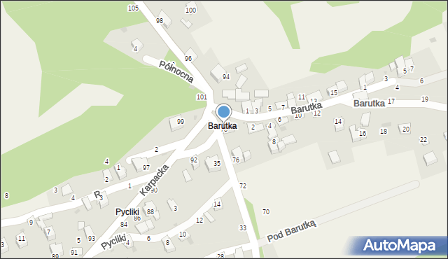 Rychwałdek, Szkolna, 78, mapa Rychwałdek