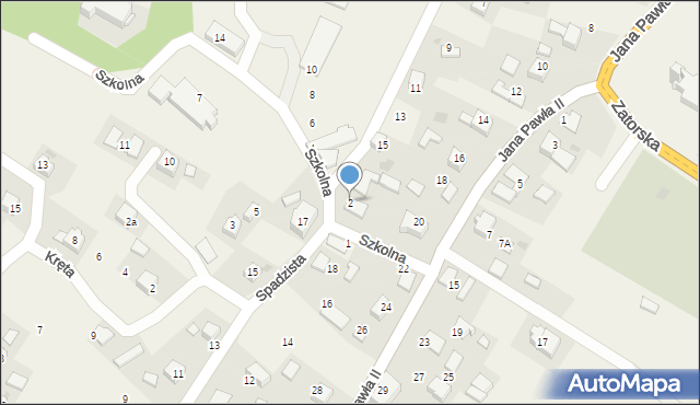 Ryczów, Szkolna, 2, mapa Ryczów