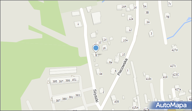 Rydułtowy, Szyszki Bolesława, ks., 8, mapa Rydułtowy
