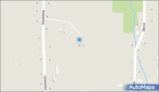 Ryglice, Szwedzka, 6, mapa Ryglice