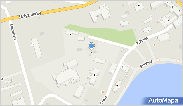 Ryn, Szkolna, 6, mapa Ryn