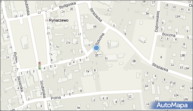 Rynarzewo, Szkolna, 10, mapa Rynarzewo