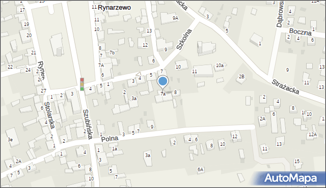 Rynarzewo, Szkolna, 7a, mapa Rynarzewo