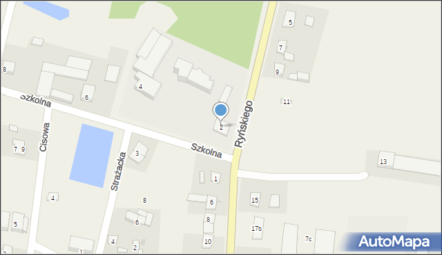 Ryńsk, Szkolna, 2, mapa Ryńsk