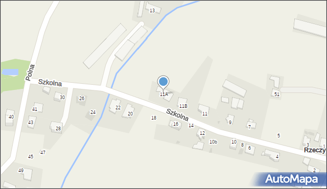 Rzeczyce, Szkolna, 11A, mapa Rzeczyce