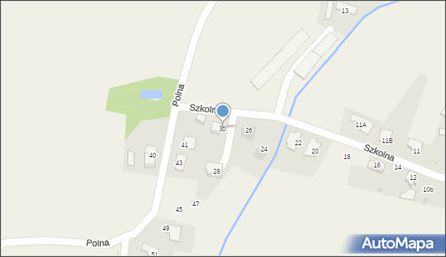 Rzeczyce, Szkolna, 30, mapa Rzeczyce