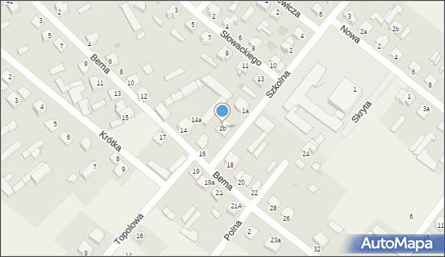 Rzekuń, Szkolna, 1b, mapa Rzekuń