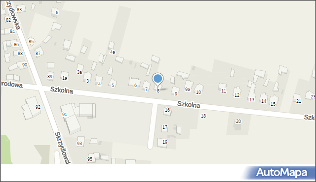 Rzerzęczyce, Szkolna, 8, mapa Rzerzęczyce