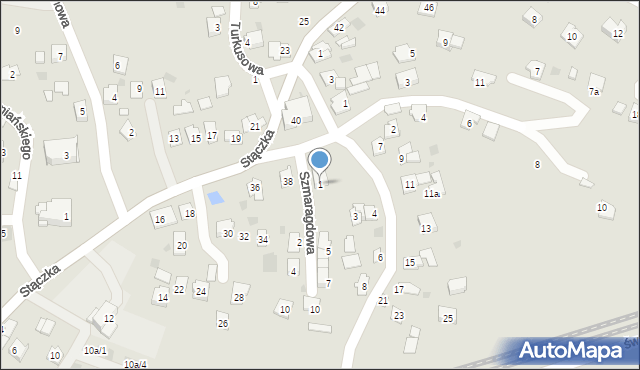 Rzeszów, Szmaragdowa, 1, mapa Rzeszów