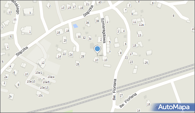 Rzeszów, Szmaragdowa, 8, mapa Rzeszów