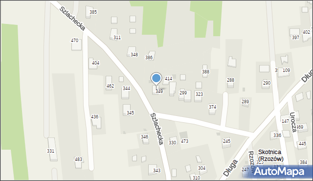 Rzozów, Szlachecka, 14, mapa Rzozów