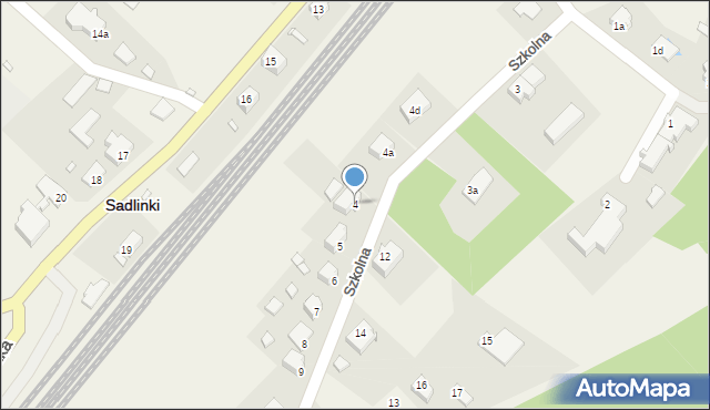 Sadlinki, Szkolna, 4, mapa Sadlinki