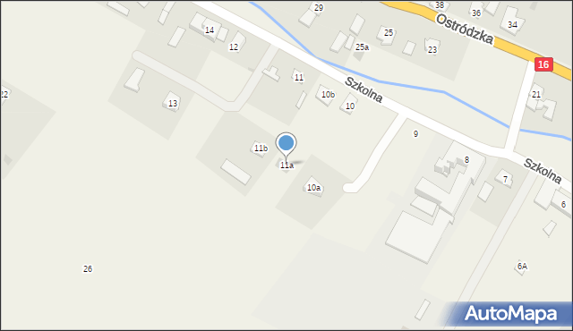 Samborowo, Szkolna, 11c, mapa Samborowo