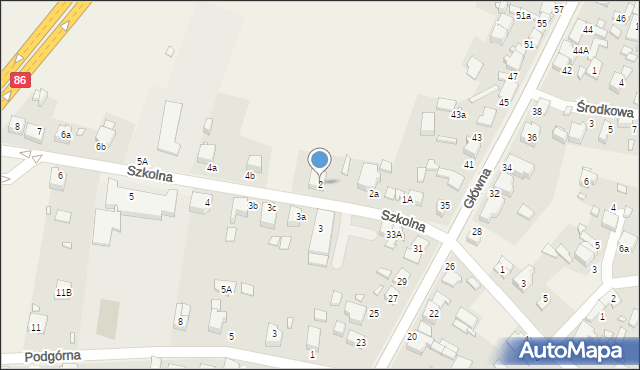 Sarnów, Szkolna, 2, mapa Sarnów