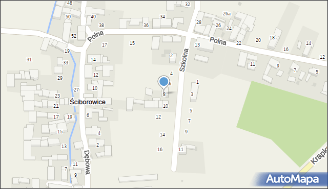 Ściborowice, Szkolna, 8, mapa Ściborowice
