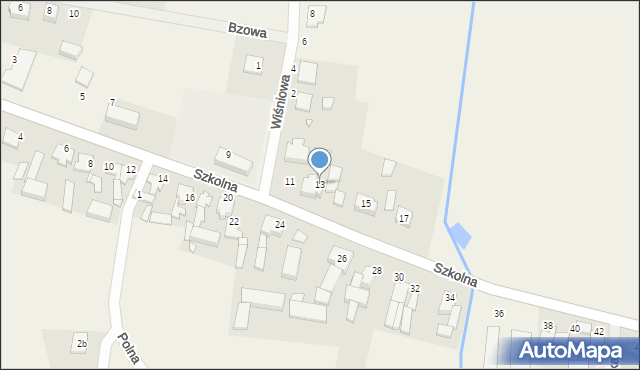 Sędzinko, Szkolna, 13, mapa Sędzinko