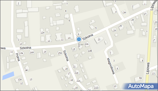 Sękowo, Szkolna, 22, mapa Sękowo