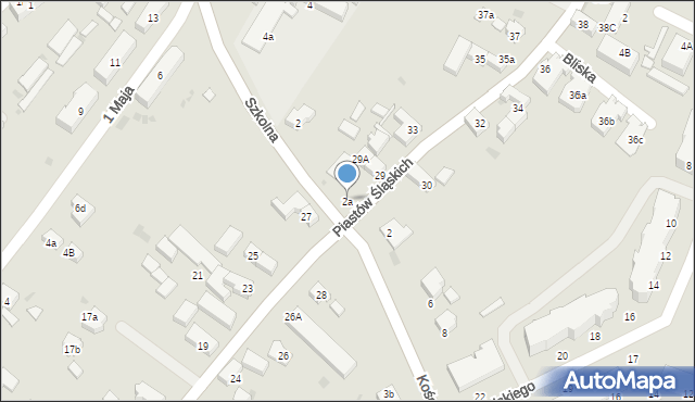 Siechnice, Szkolna, 2a, mapa Siechnice