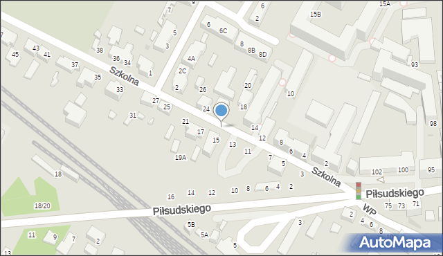 Siedlce, Szkolna, 15a, mapa Siedlce