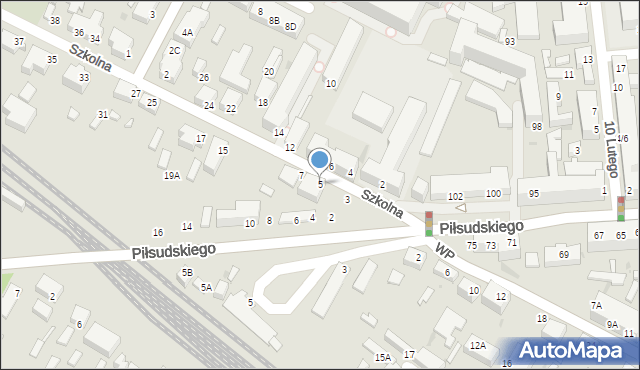 Siedlce, Szkolna, 5, mapa Siedlce