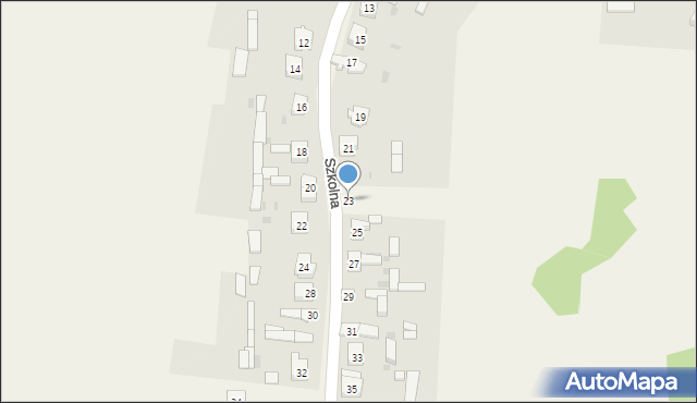 Siedlec, Szkolna, 23, mapa Siedlec