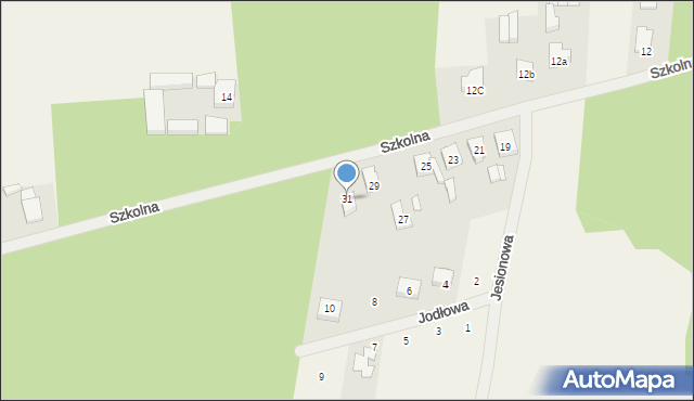 Siedlec, Szkolna, 31, mapa Siedlec