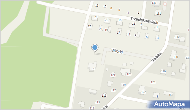 Siedliska, Szpaków, 6, mapa Siedliska