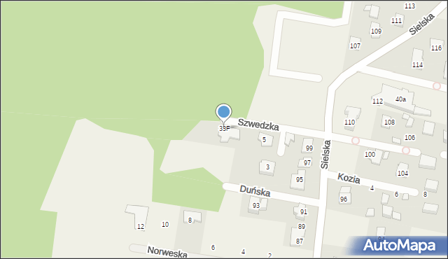 Siedliska, Szwedzka, 33F, mapa Siedliska