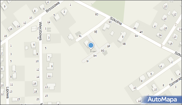 Siekierki Wielkie, Szkolna, 9K, mapa Siekierki Wielkie