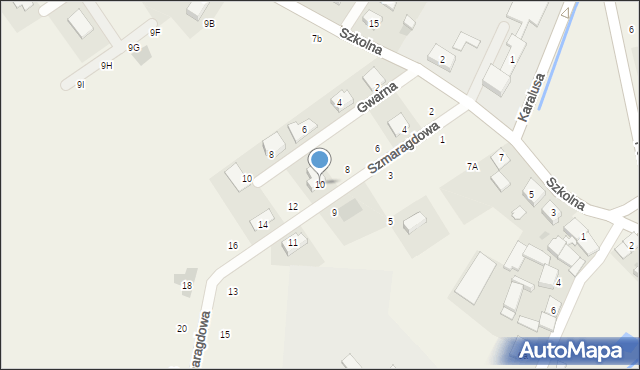 Siekierki Wielkie, Szmaragdowa, 10, mapa Siekierki Wielkie