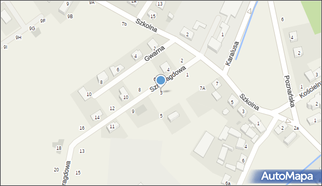 Siekierki Wielkie, Szmaragdowa, 3, mapa Siekierki Wielkie