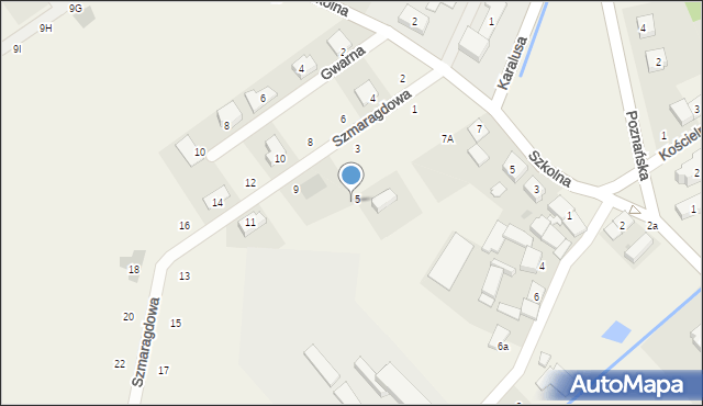 Siekierki Wielkie, Szmaragdowa, 7, mapa Siekierki Wielkie