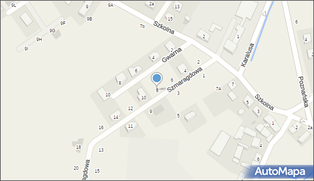 Siekierki Wielkie, Szmaragdowa, 8, mapa Siekierki Wielkie