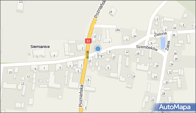 Siemianice, Szembeków, 2, mapa Siemianice