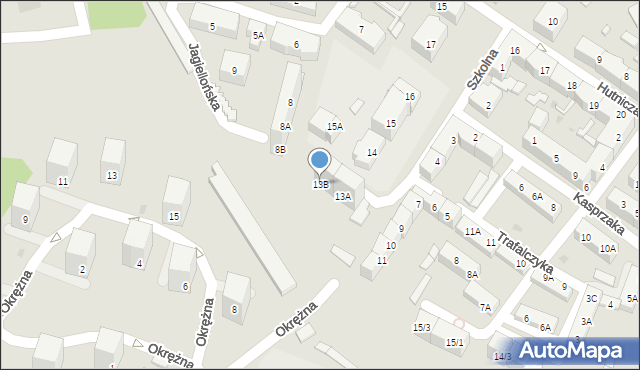 Siemianowice Śląskie, Szkolna, 13B, mapa Siemianowice Śląskie